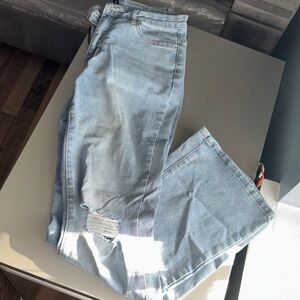 Fashion Nova Light Blue Flare Jeans